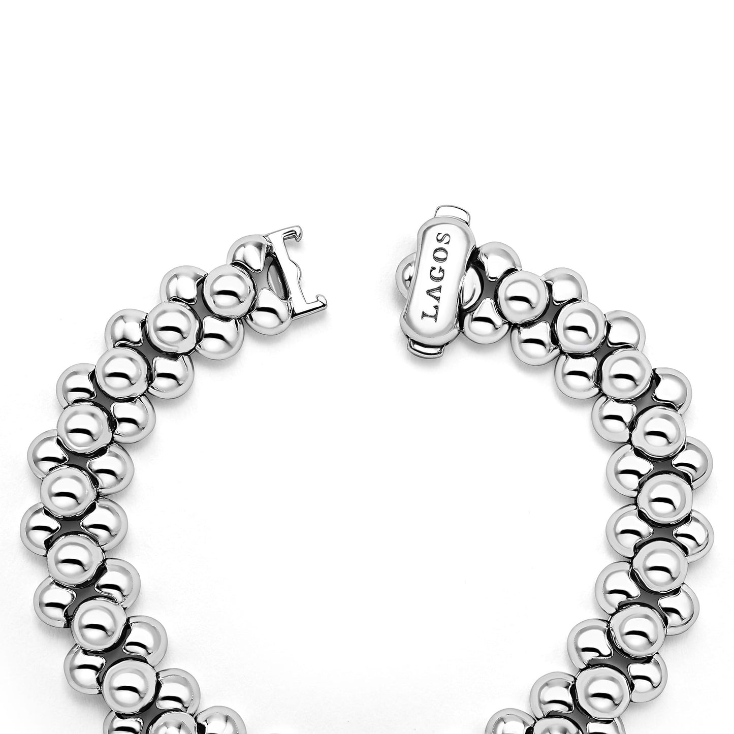 Caviar Bubbly Three Row Beaded Statement Bracelet