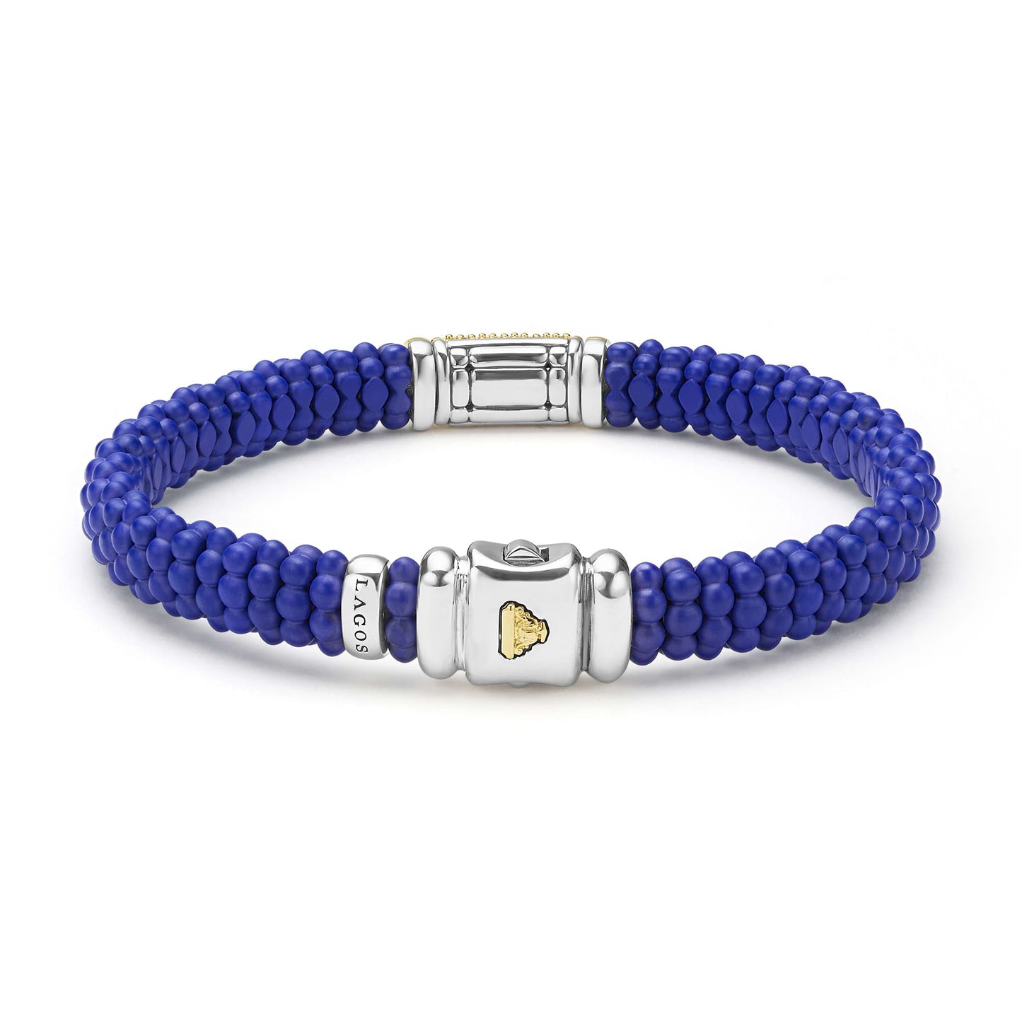 Mens Two-Tone Matte Black Ceramic And Diamond Rope Bracelet