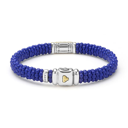 Mens Two-Tone Matte Black Ceramic And Diamond Rope Bracelet