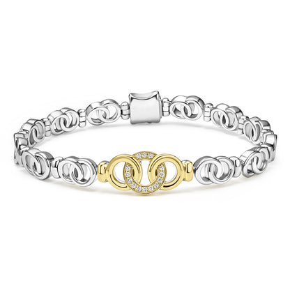 Petite Interclocking Diamond 7- Taper Link Bracelet