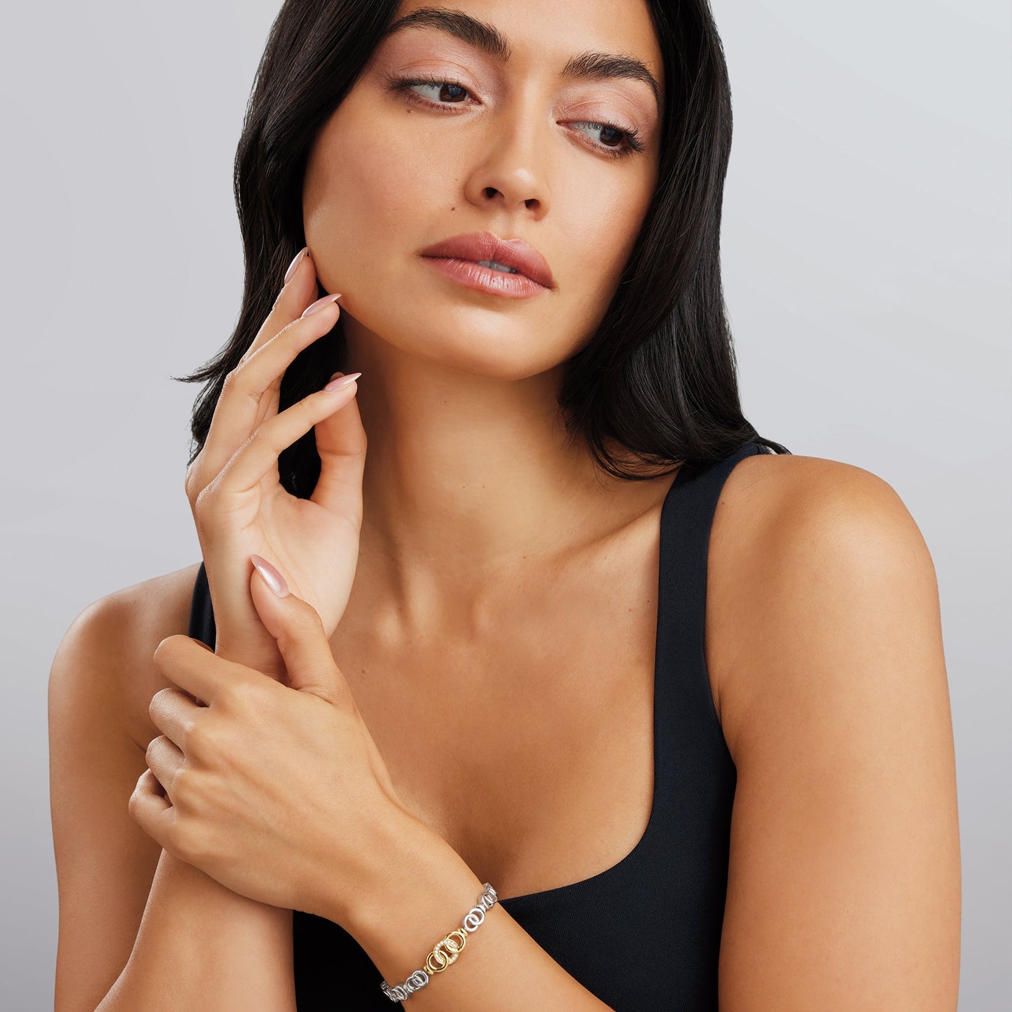 Petite Interclocking Diamond 7- Taper Link Bracelet