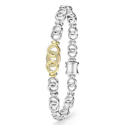 Petite Interclocking Diamond 7- Taper Link Bracelet