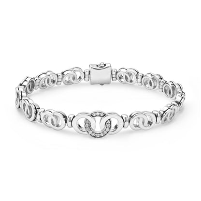 Petite Interclocking Diamond 7- Taper Link Bracelet