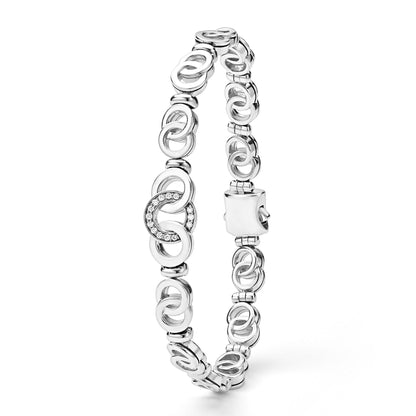Petite Interclocking Diamond 7- Taper Link Bracelet