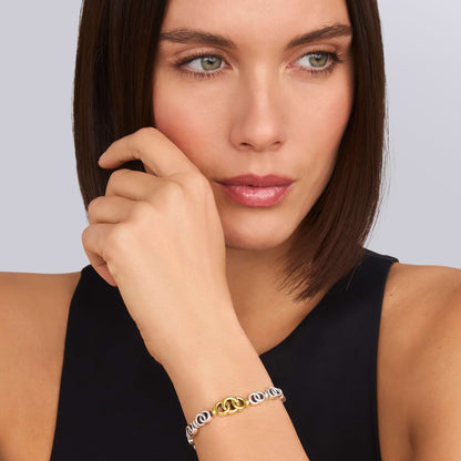 Petite Interclocking Diamond 7- Taper Link Bracelet