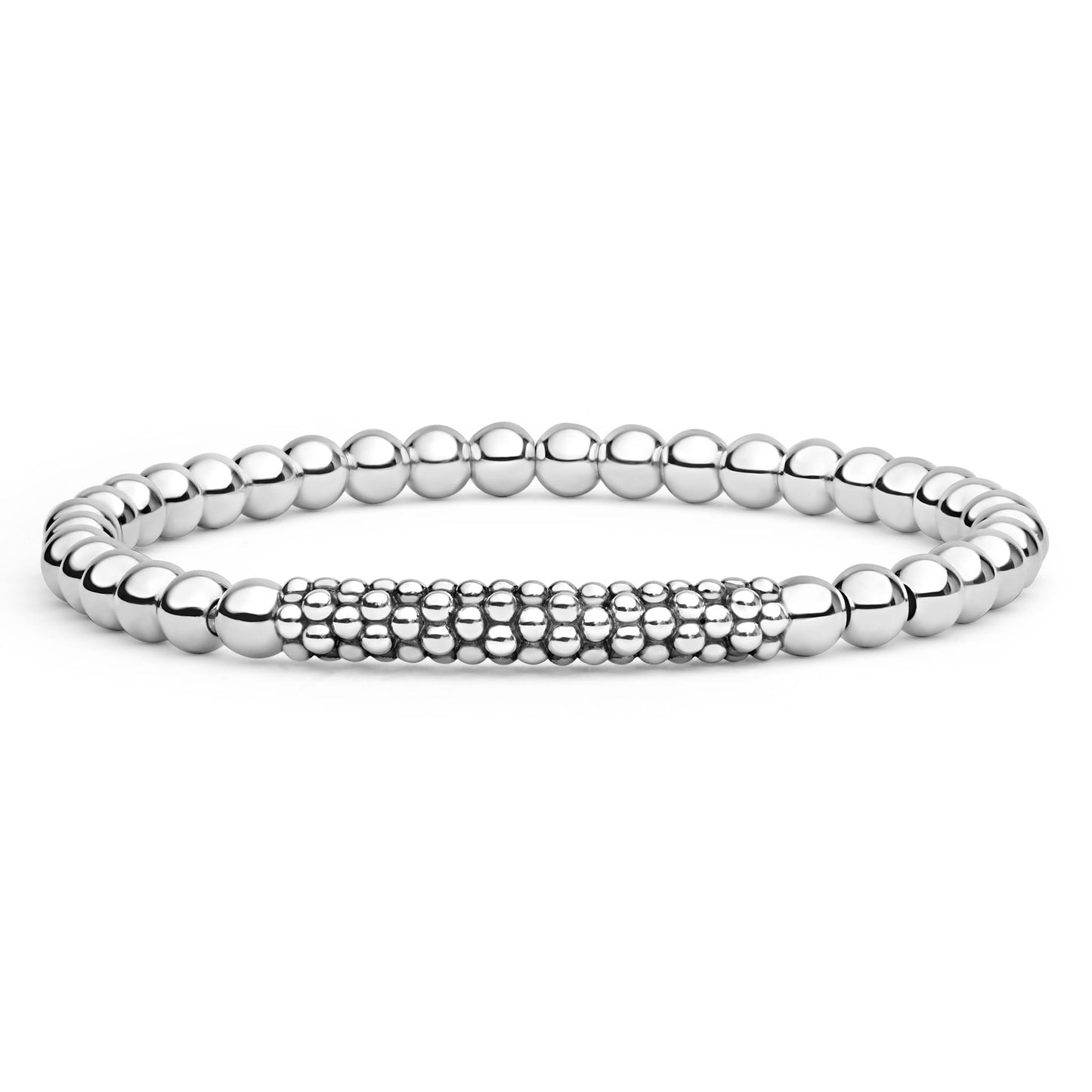Caviar Beaded Bar Stretch Bracelet