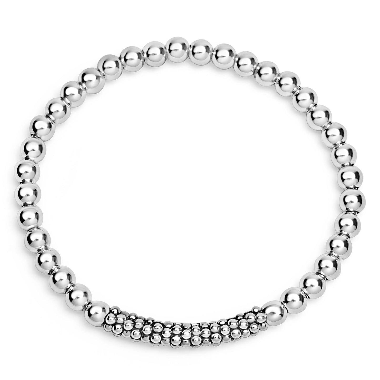 Caviar Beaded Bar Stretch Bracelet
