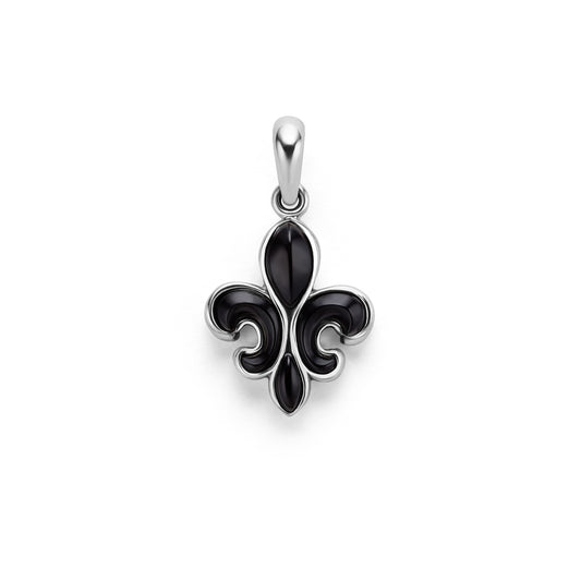 Sterling Silver and Black Agate Necklace
