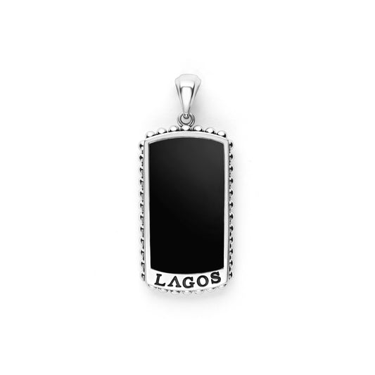 Sterling Silver and Black Agate Necklace