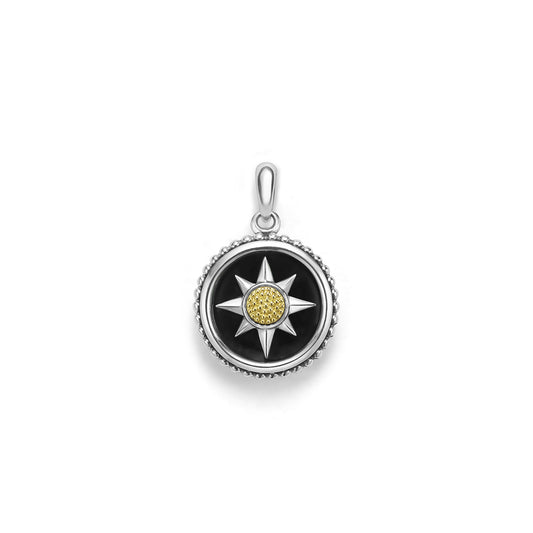 18K Gold and Sterling Silver Pendant