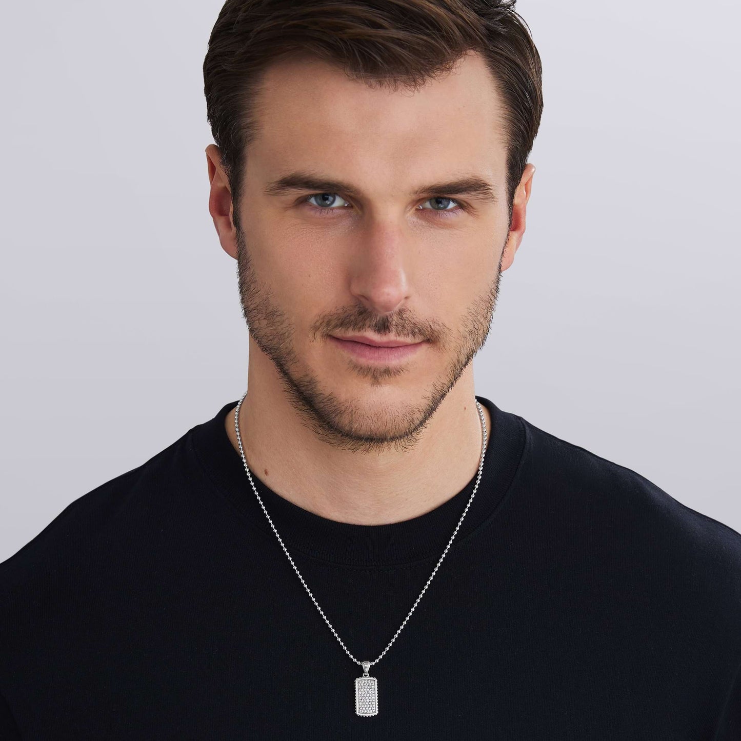Mens Pietersite Id Tag Amulet