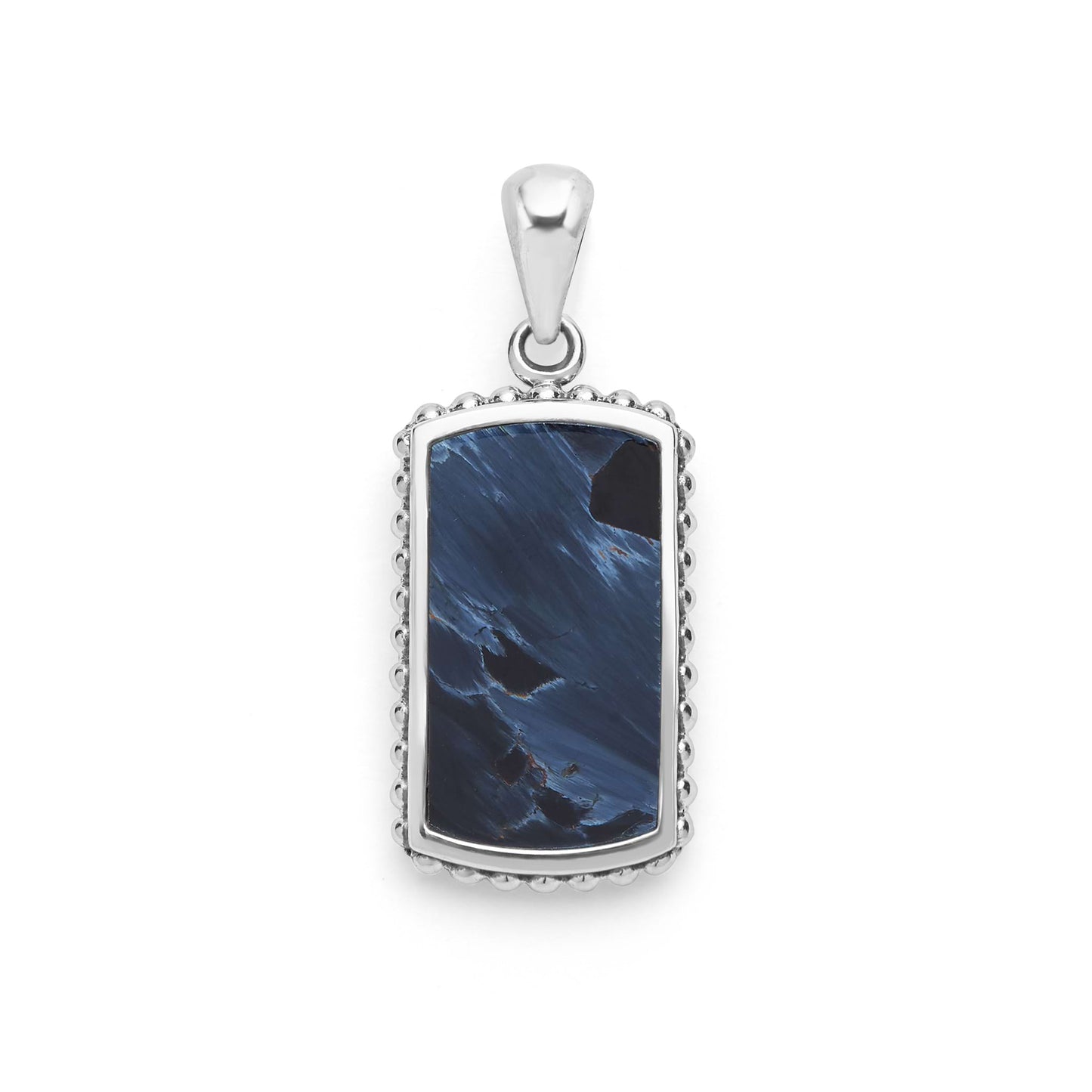 Mens Pietersite Id Tag Amulet