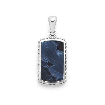 Mens Pietersite Id Tag Amulet