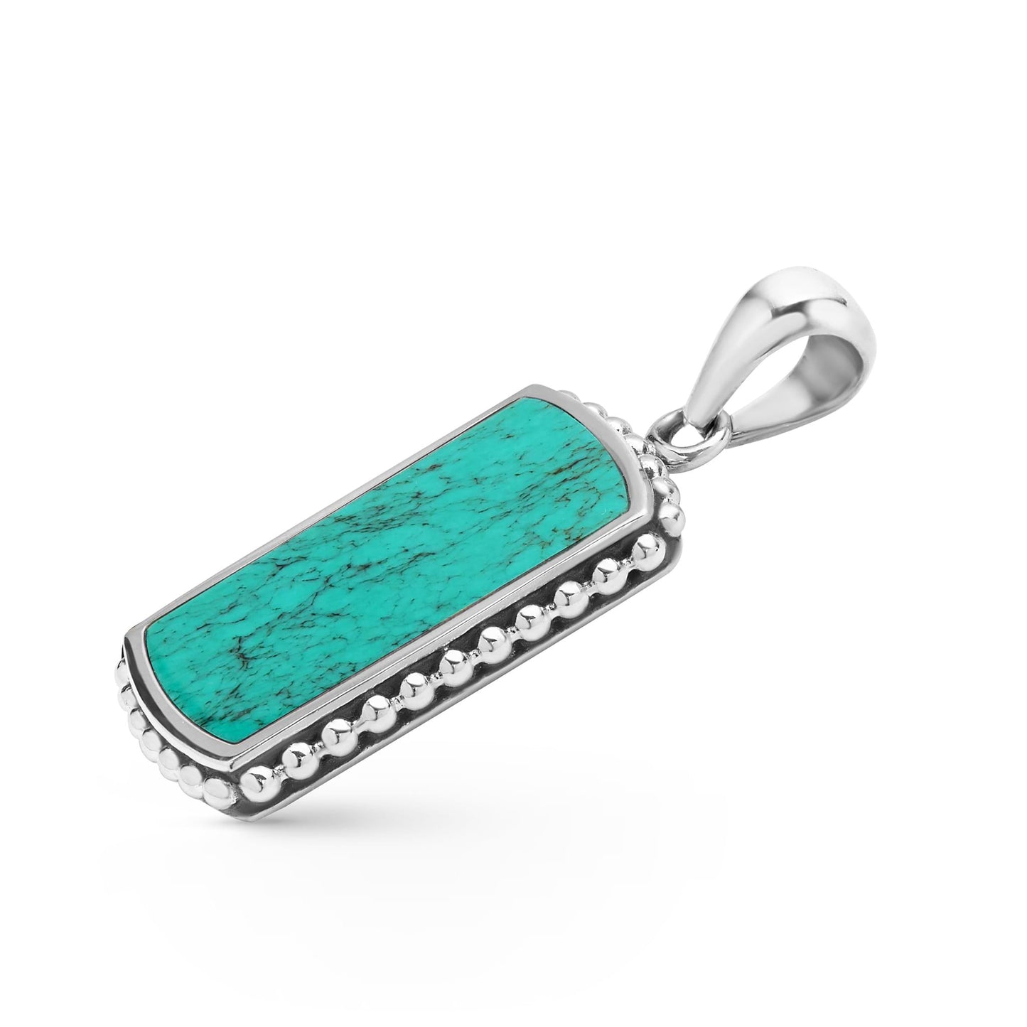 Mens Black Diamond Id Tag Amulet
