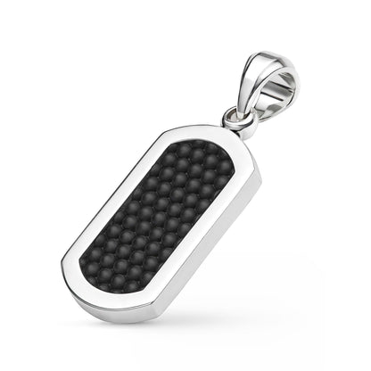 Matte Ceramic Beaded Id Tag Amulet