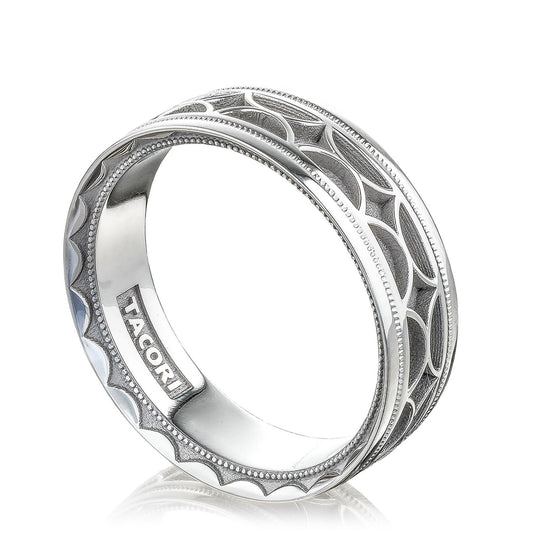 Tacori 18K White Gold High Polish Finish Wedding Band