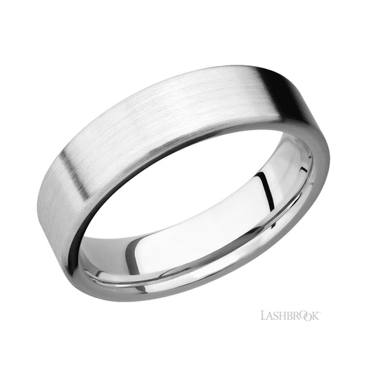 Lashbrook Flat 14K White Gold Band