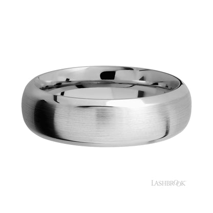 Lashbrook Domed Bevel 14K White Gold Band