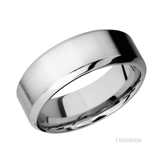 Lashbrook High Bevel 14K White Gold Band