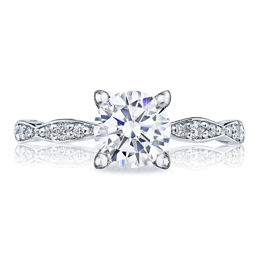 Tacori Round Solitaire Engagement Ring in 18K White Gold