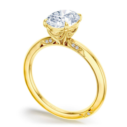 Tacori Oval Solitaire Engagement Ring in 18K Yellow Gold