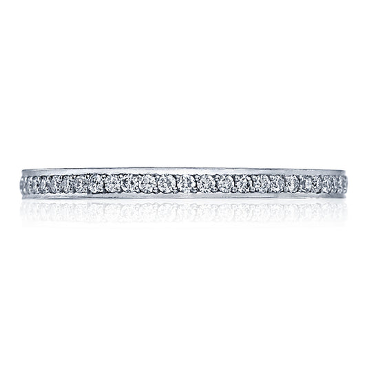 Tacori Pavé Diamond Wedding Band in 18K White Gold