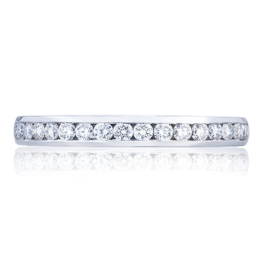 Tacori Channel Set Wedding Band in 18K White Gold