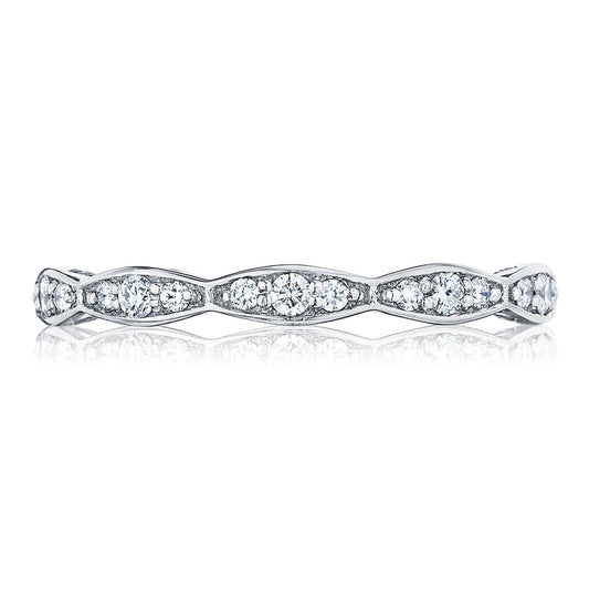 Tacori Marquise Design Wedding Band with Diamond in 18K White Gold