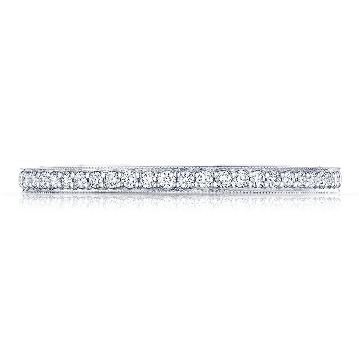 Tacori Pavé Diamond Wedding Band in 18K White Gold