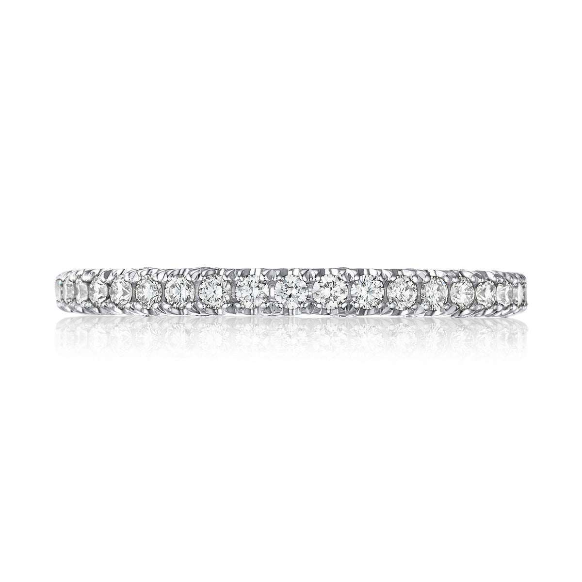 Tacori French Pavé Diamond Wedding Band - 2mm in 18K White Gold