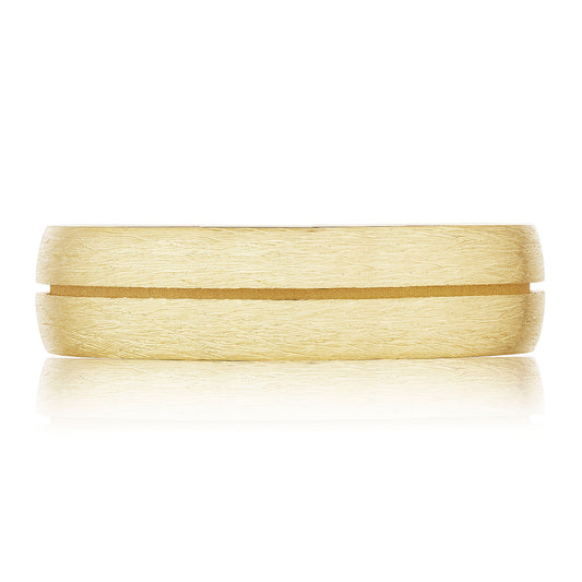 Tacori Classic Streamline in Brush Finish Wedding Band in 18K Yellow Gold