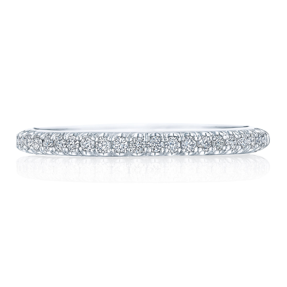 Tacori Pavé Diamond Wedding Band in 18K White Gold