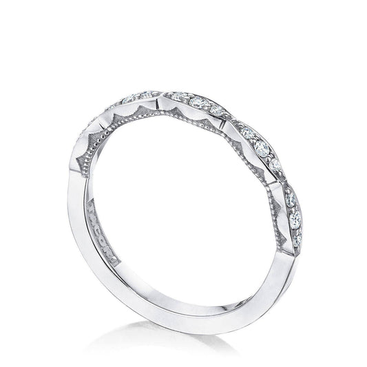 Tacori Marquise Design Wedding Band with Diamond in 18K White Gold