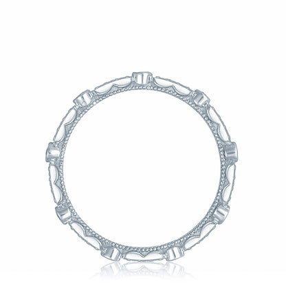 Tacori 18K Yellow Gold Round Bezel Droplet with Rectangular Basket Wedding Band