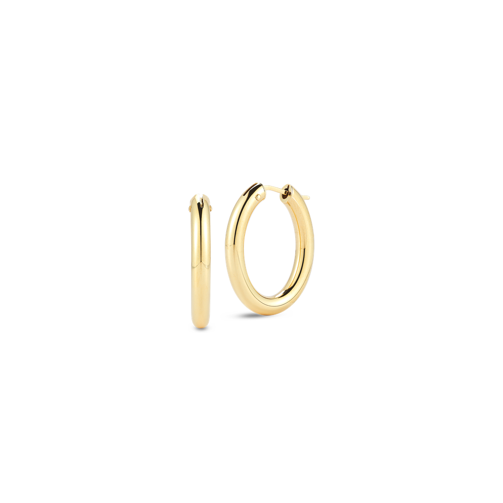 18K Yellow Desinger Gold Large Oval The Perfect Hoop® Earrings