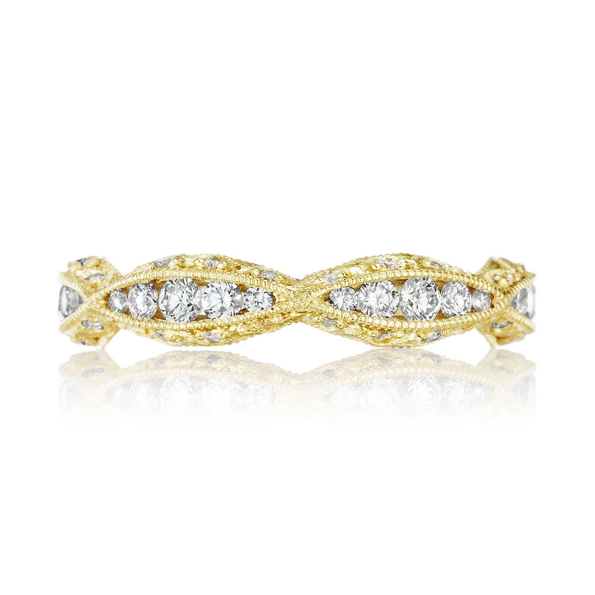 Tacori 18K Yellow Gold Twist with Diamond Accent Wedding Band