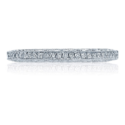 Tacori 18K White Gold Pavé Diamond Wedding Band