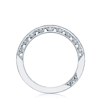 Tacori 18K White Gold Pavé Diamond Wedding Band