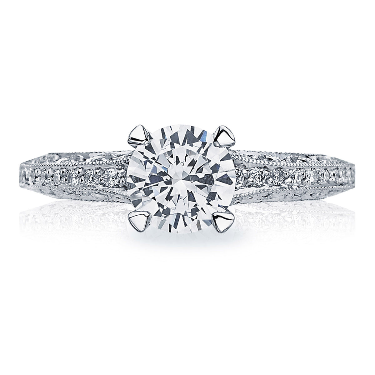 Tacori 18K White Gold Round Solitaire Engagement Ring
