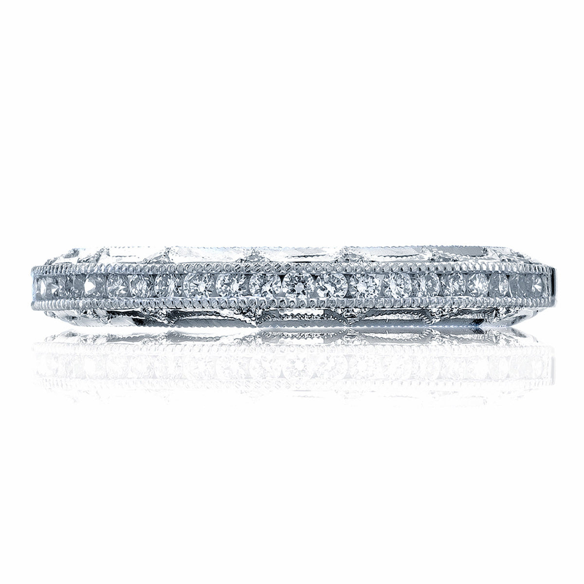 Tacori 18K White Gold Channel Set Wedding Band
