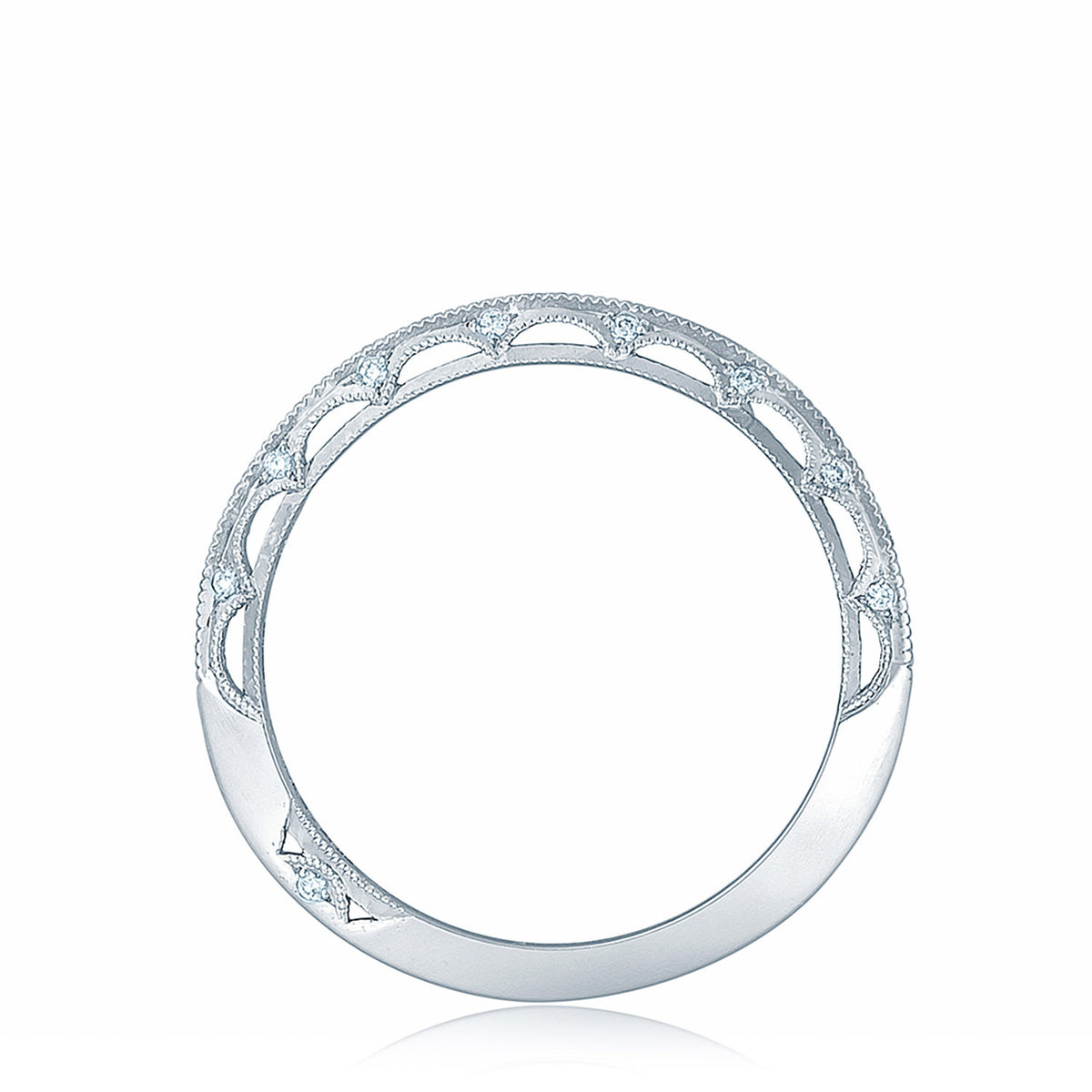 Tacori 18K White Gold Channel Set Wedding Band