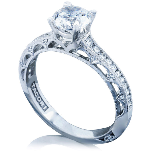 Tacori 18K White Gold Round Solitaire Engagement Ring