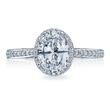 Tacori Platinum Oval Bloom Engagement Ring