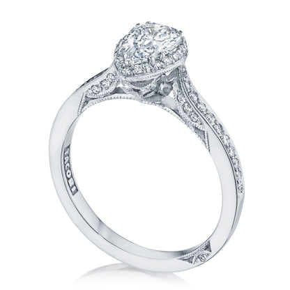Tacori 18K White Gold Pear Bloom Engagement Ring