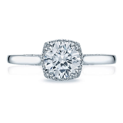 Tacori 18K White Gold Round Bloom Engagement Ring