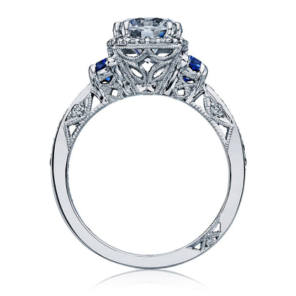 Tacori Platinum Round 3-Stone Engagement Ring