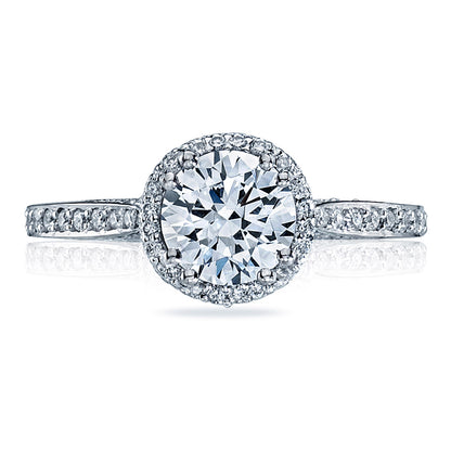 Tacori 18K White Gold Round Bloom Engagement Ring