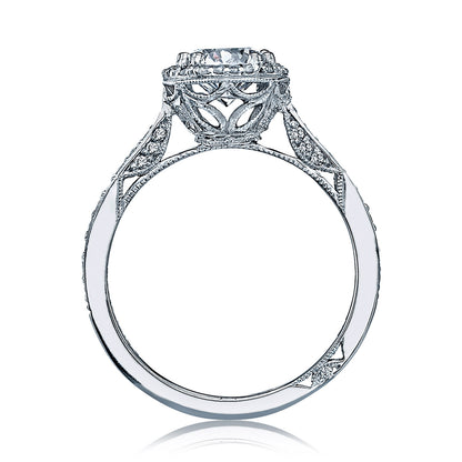 Tacori 18K White Gold Round Bloom Engagement Ring