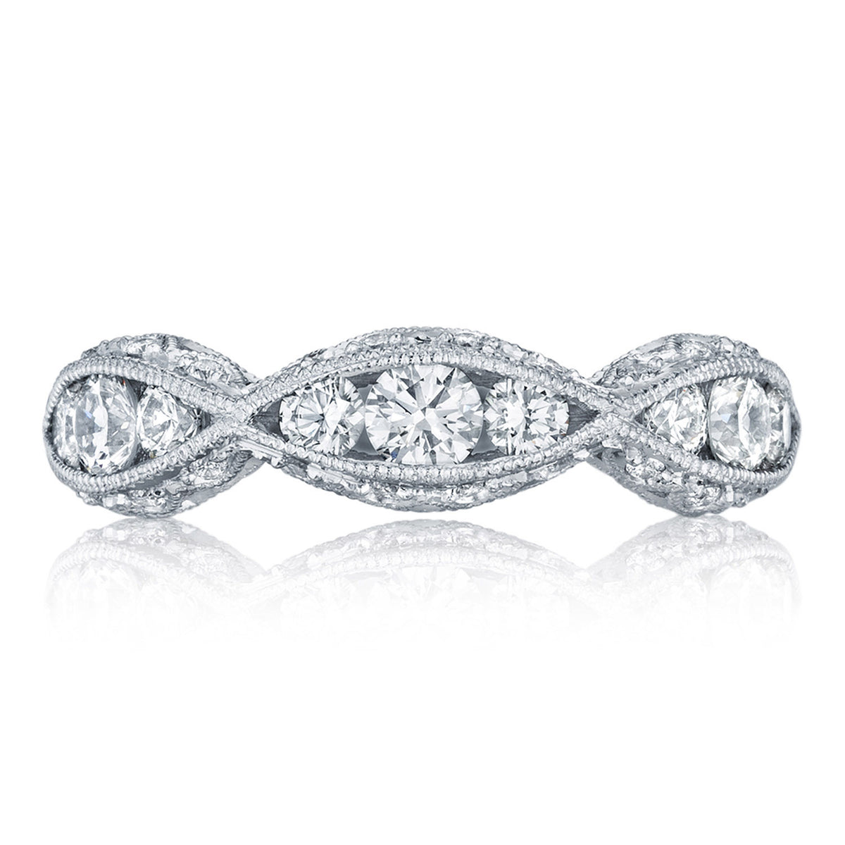 Tacori Platinum Twist with Diamond Accent Wedding Band