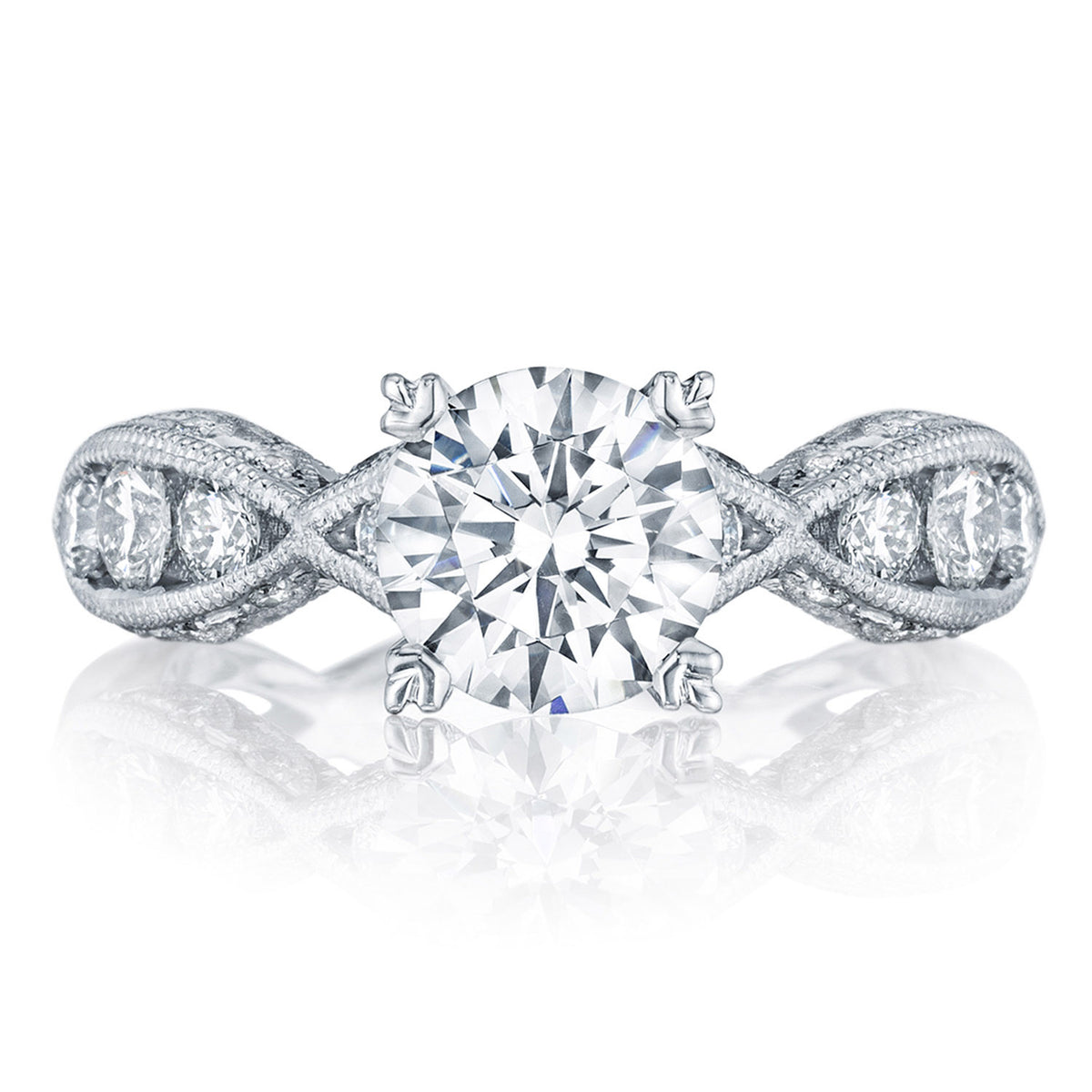 Tacori Platinum Round Solitaire Engagement Ring